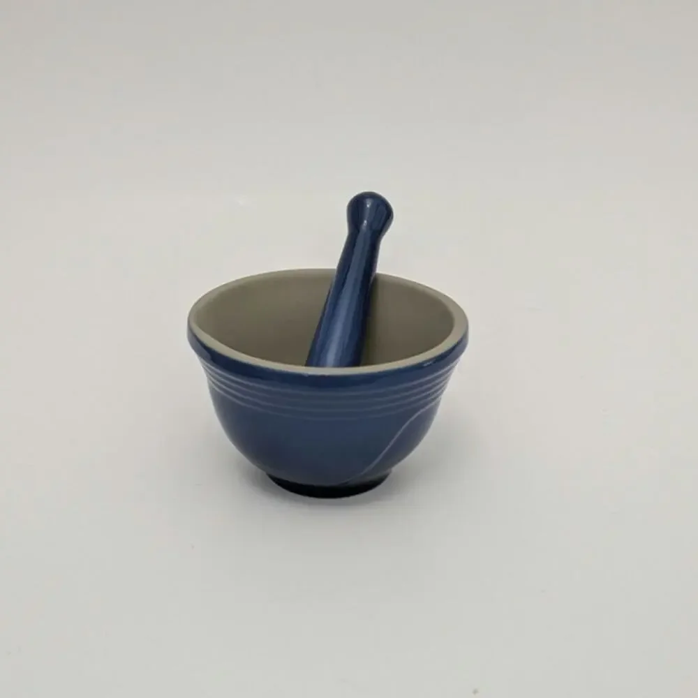 Le Creuset Blue Morter and Pestle 0.3 liter